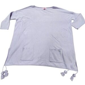 Lilly Pulitzer Women's Knit Tunic Top Size S Lavender Purple Pockets‎ Tassels